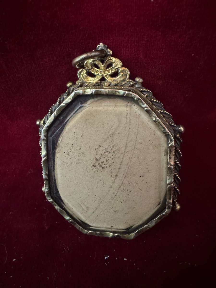 AGNUS DEI PENDENTIF ARGENT 18 EME SIECLE-photo-3