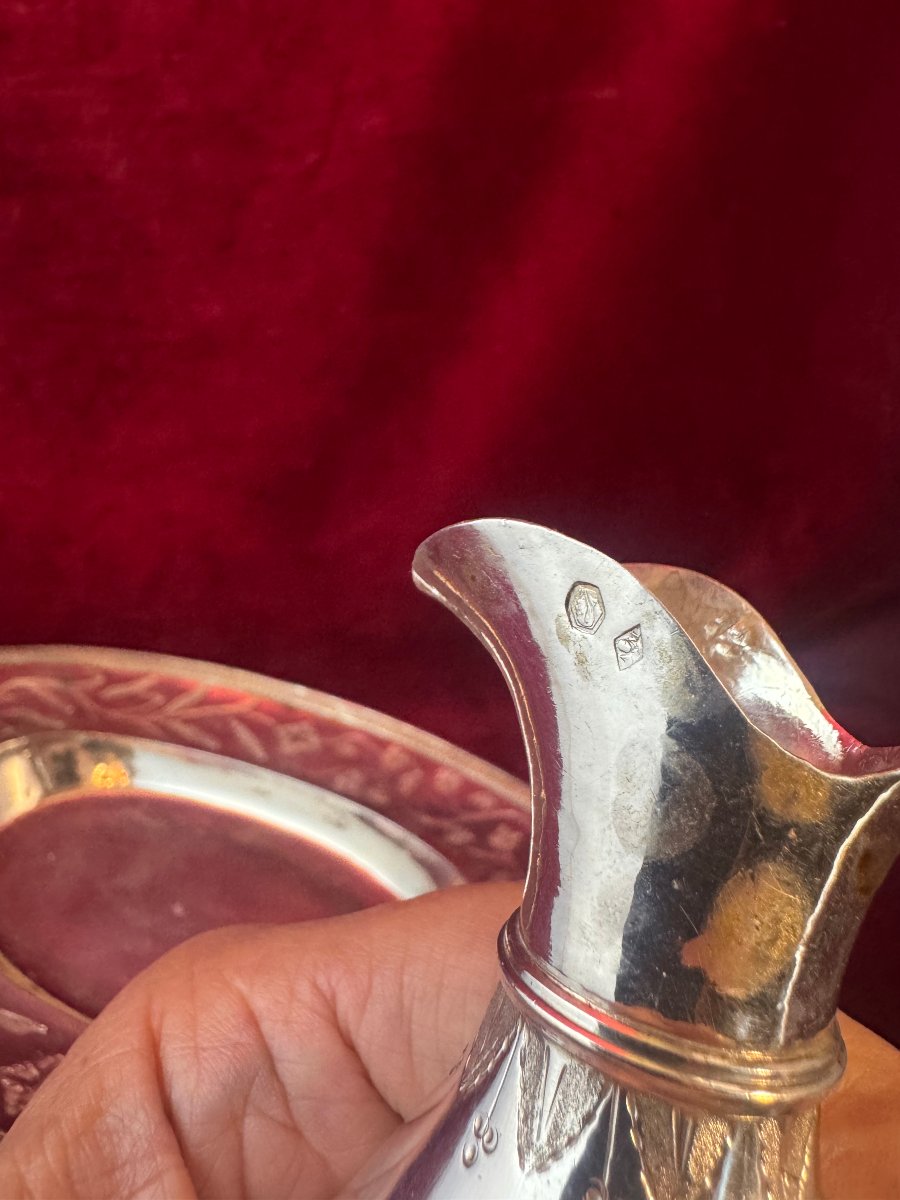 BURETTES EN ARGENT ET LEUR PLATEAU -photo-4