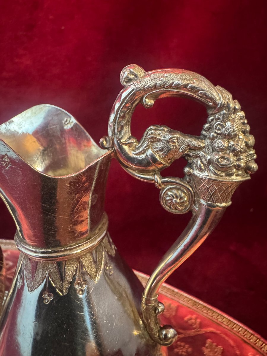 BURETTES EN ARGENT ET LEUR PLATEAU -photo-7
