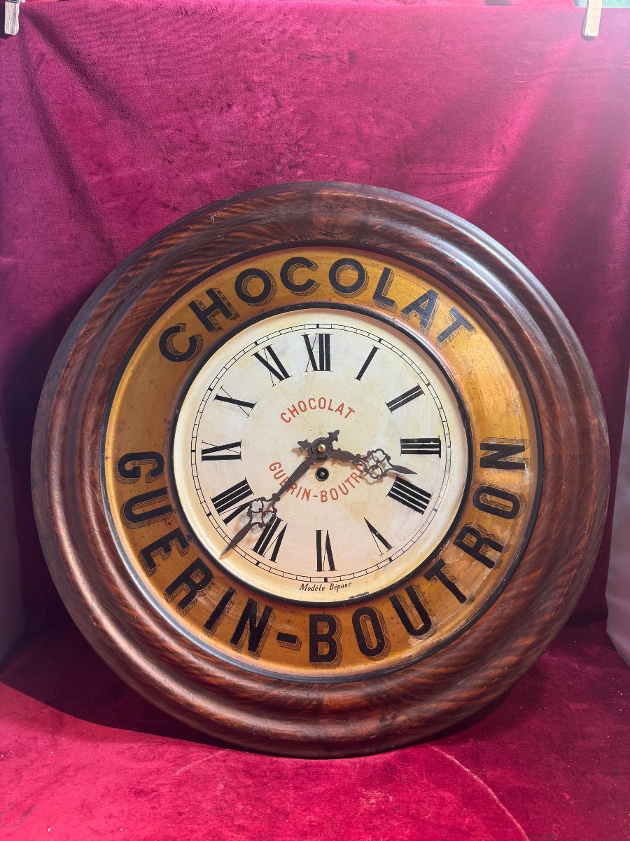 Boutron Guerin Chocolate Advertising Clock 