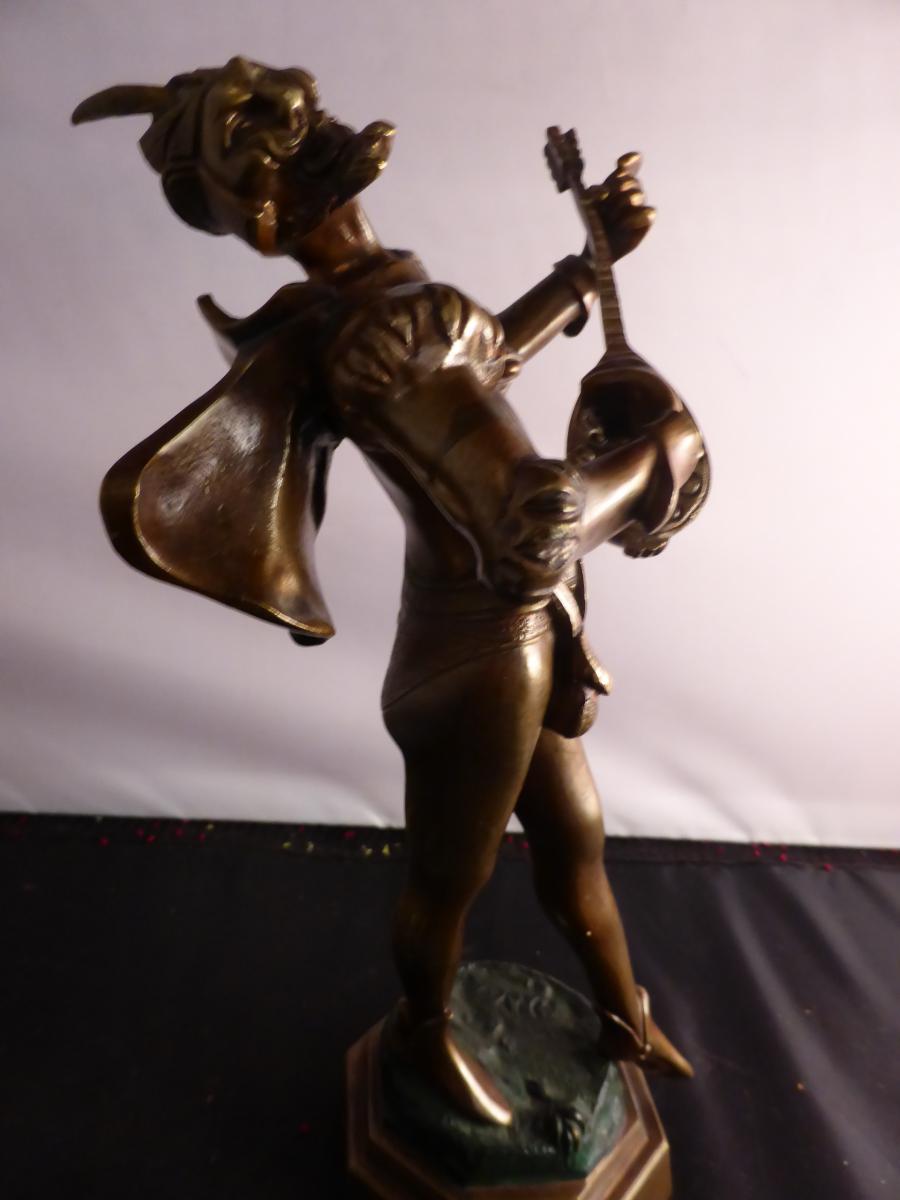 Bronze Statuette Menestrel -photo-2