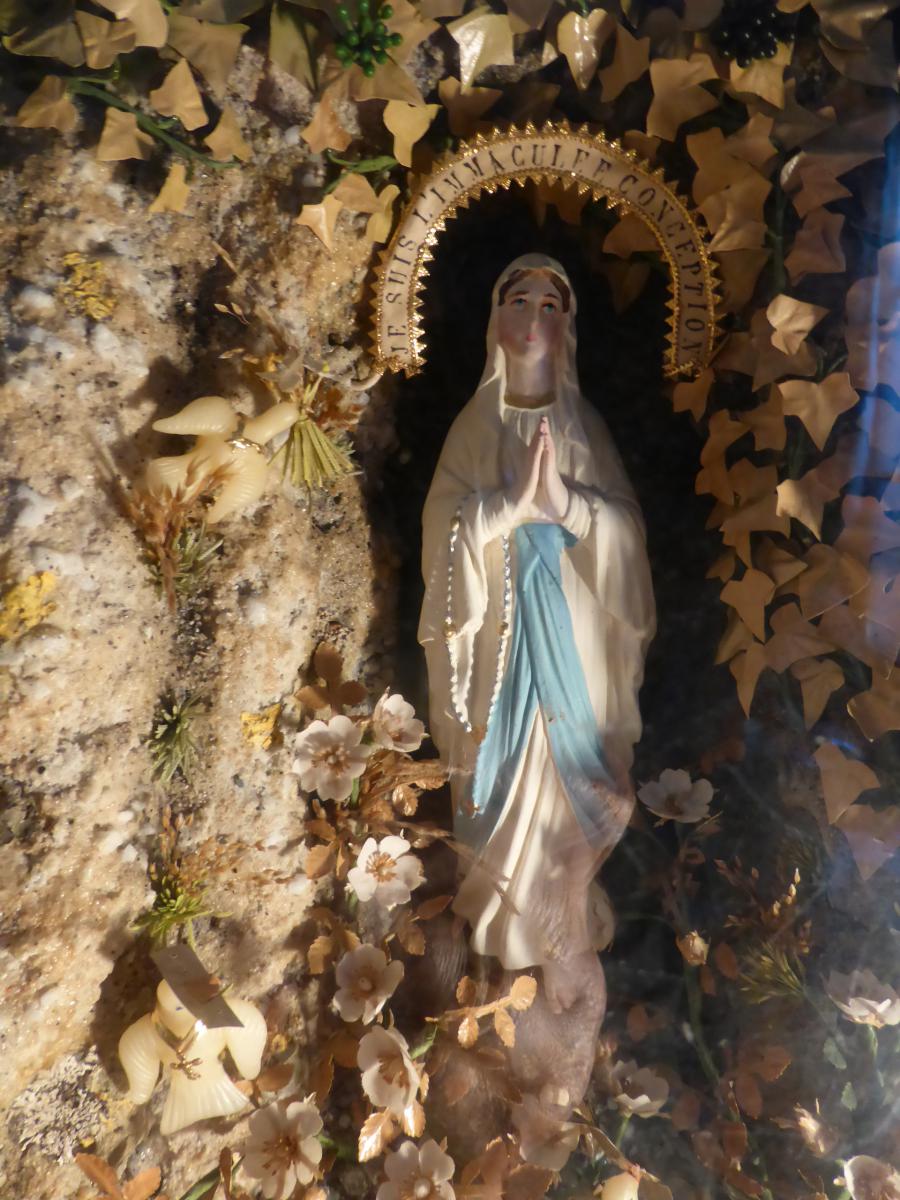 Diorama Lourdes Grotto Bernadette And Immaculee Conception-photo-4