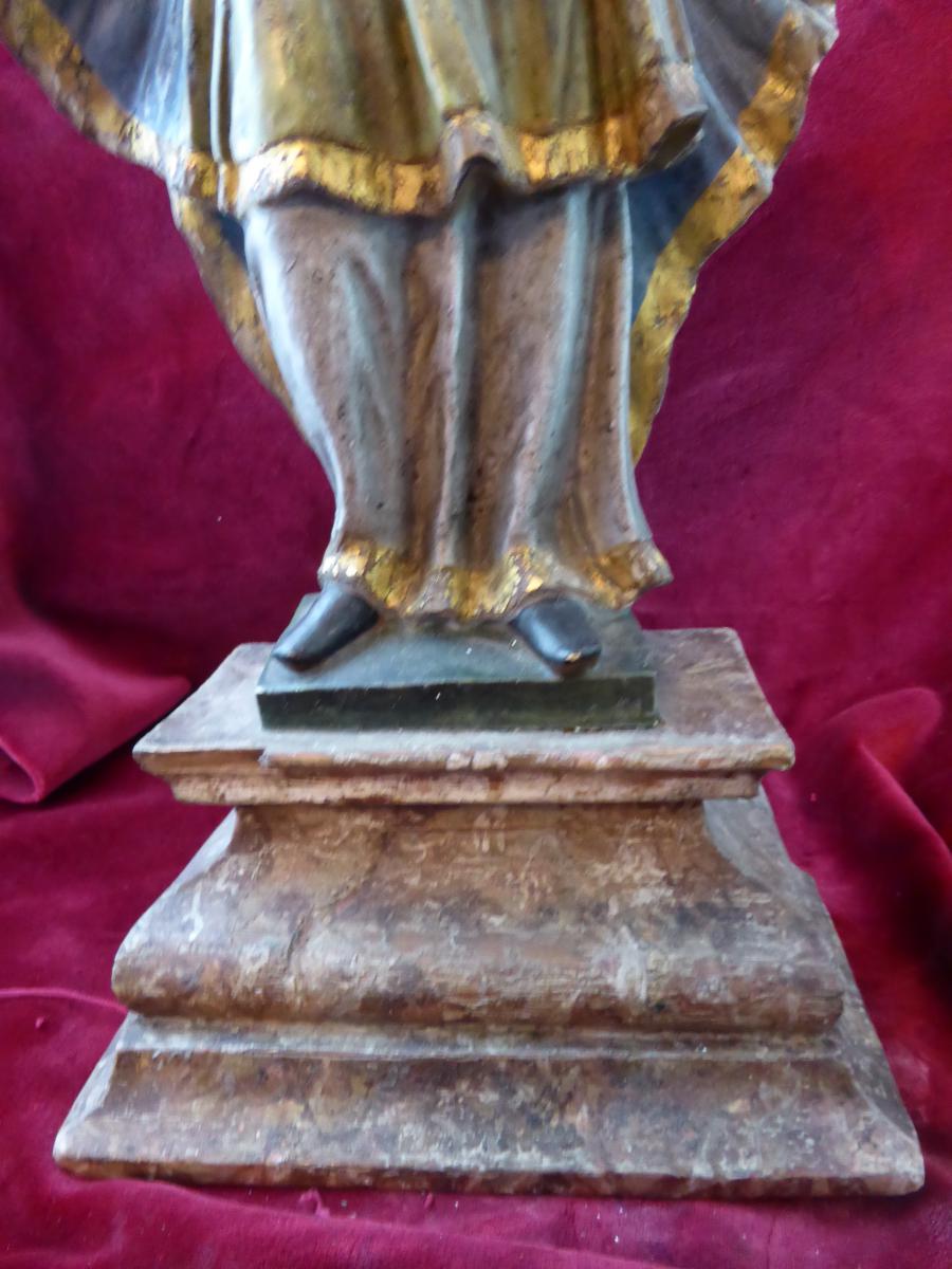 Pair Of Statuettes Virgin And St. Margaret-photo-6