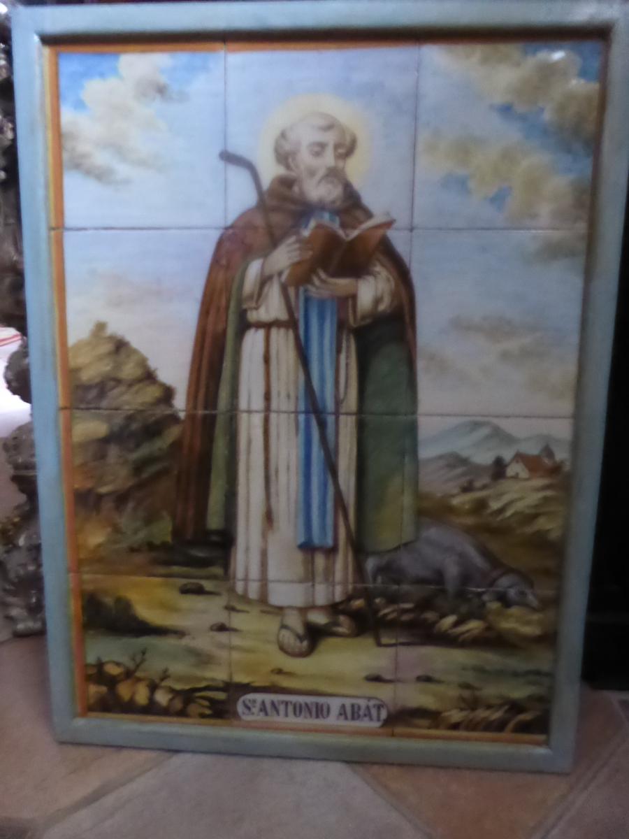 Saint Antoine Tile Painting Faience