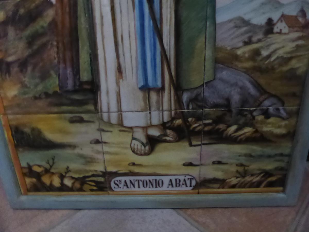 Saint Antoine Peinture Sur Carrelage FAIENCE-photo-4