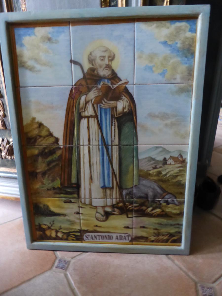 Saint Antoine Peinture Sur Carrelage FAIENCE-photo-3