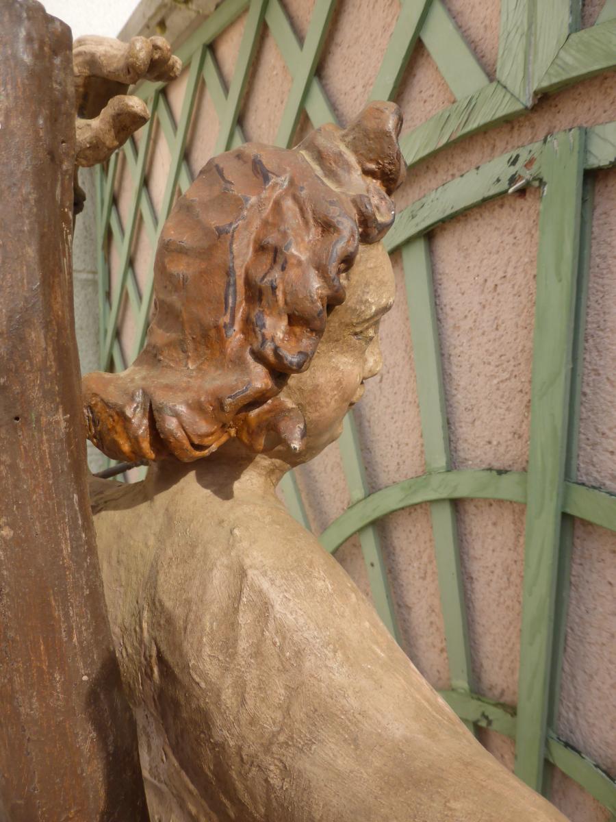 Saint Sebastien Statue Wood 17 Eme Siecle-photo-6