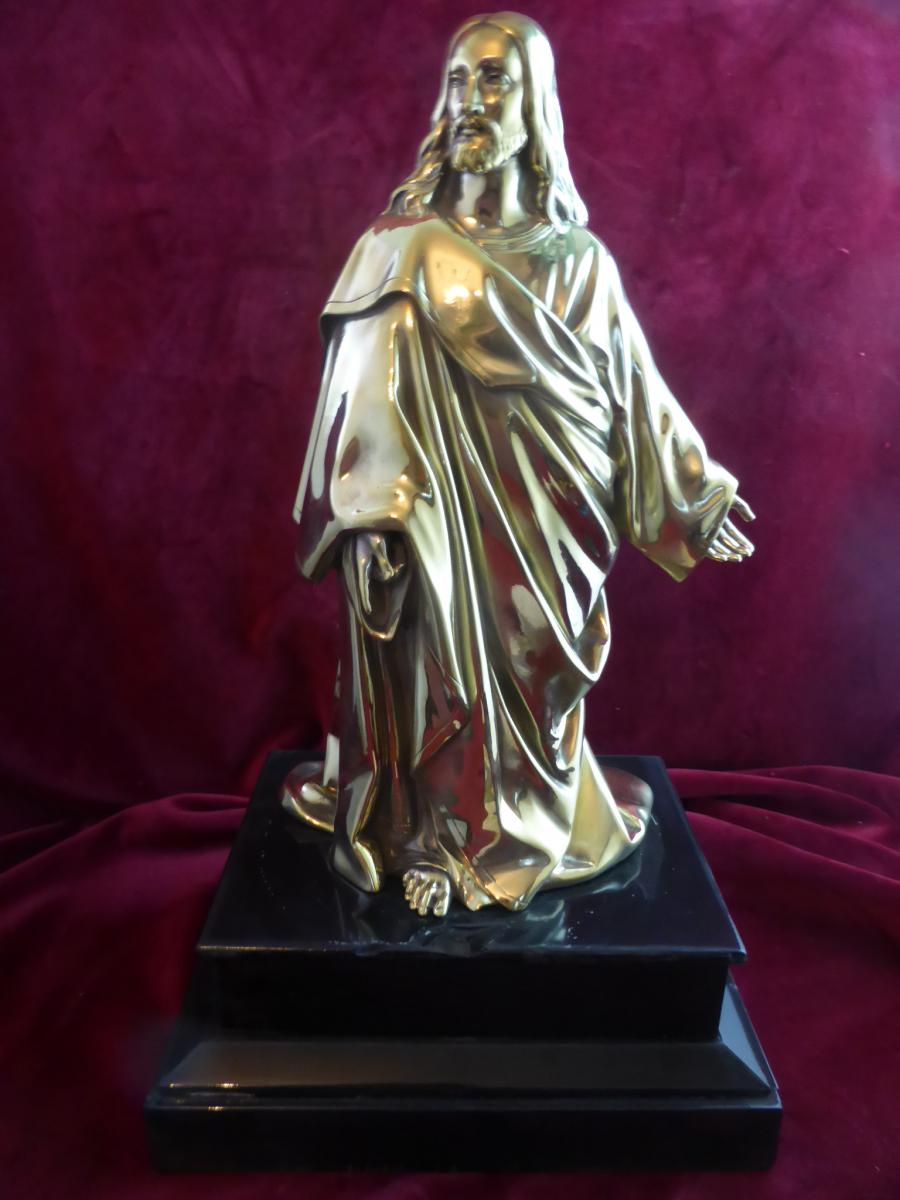 Christ En Bronze Dore  