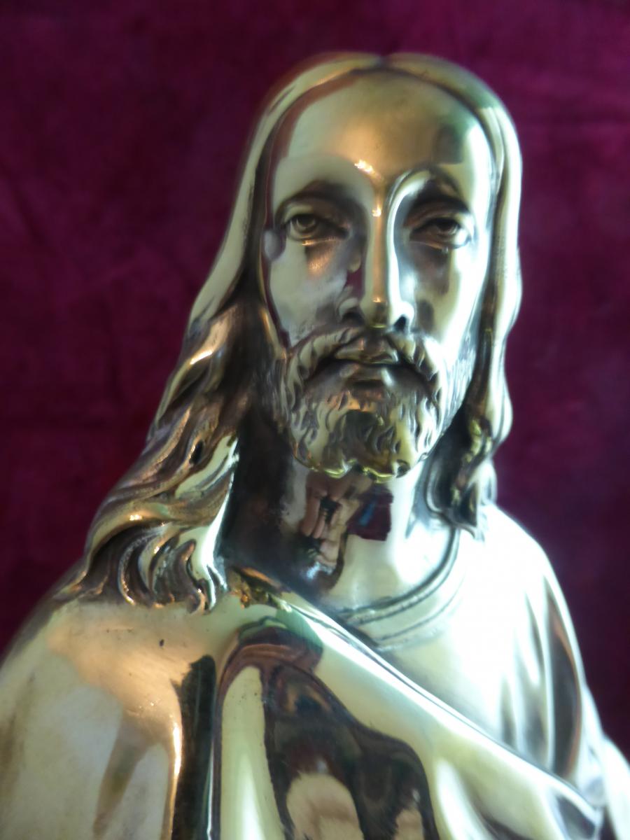 Christ En Bronze Dore  -photo-2