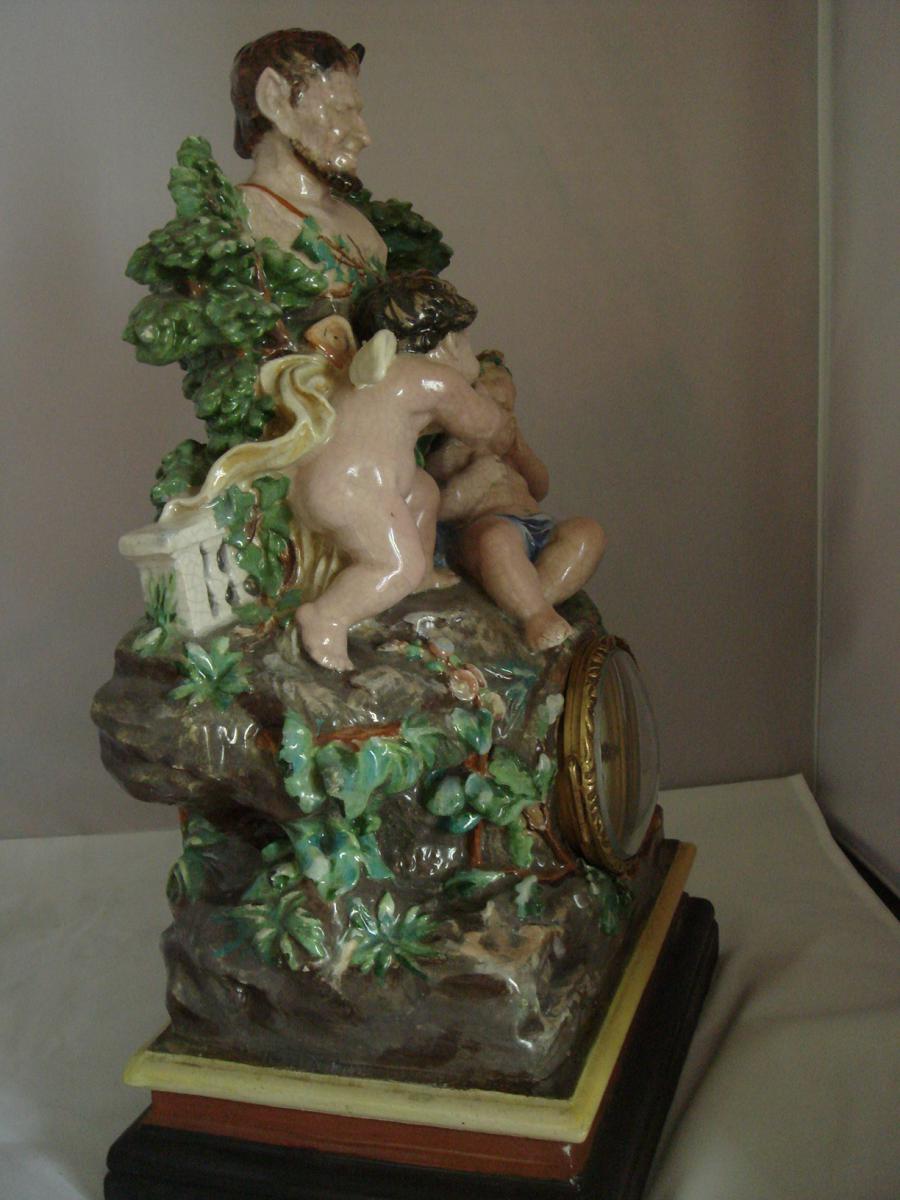 Ceramic Clock And Wildlife Cherubins-photo-5