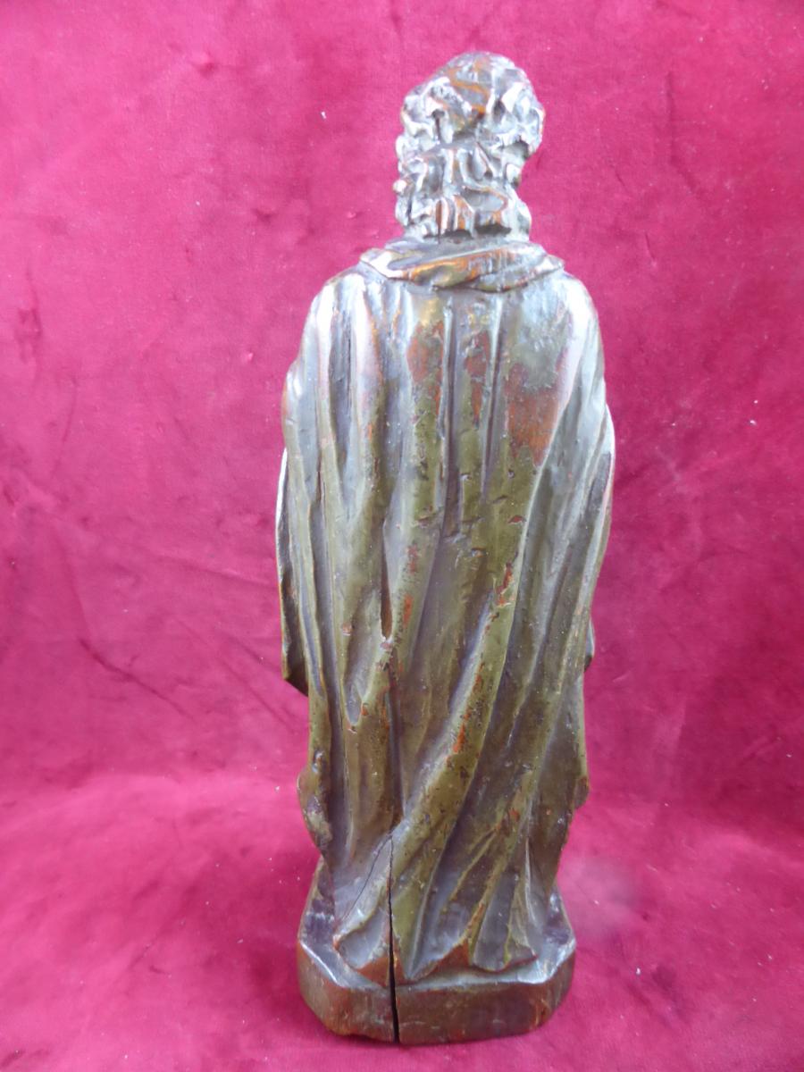 Christ With The Links Statuette Wood 17 Eme Siecle-photo-2