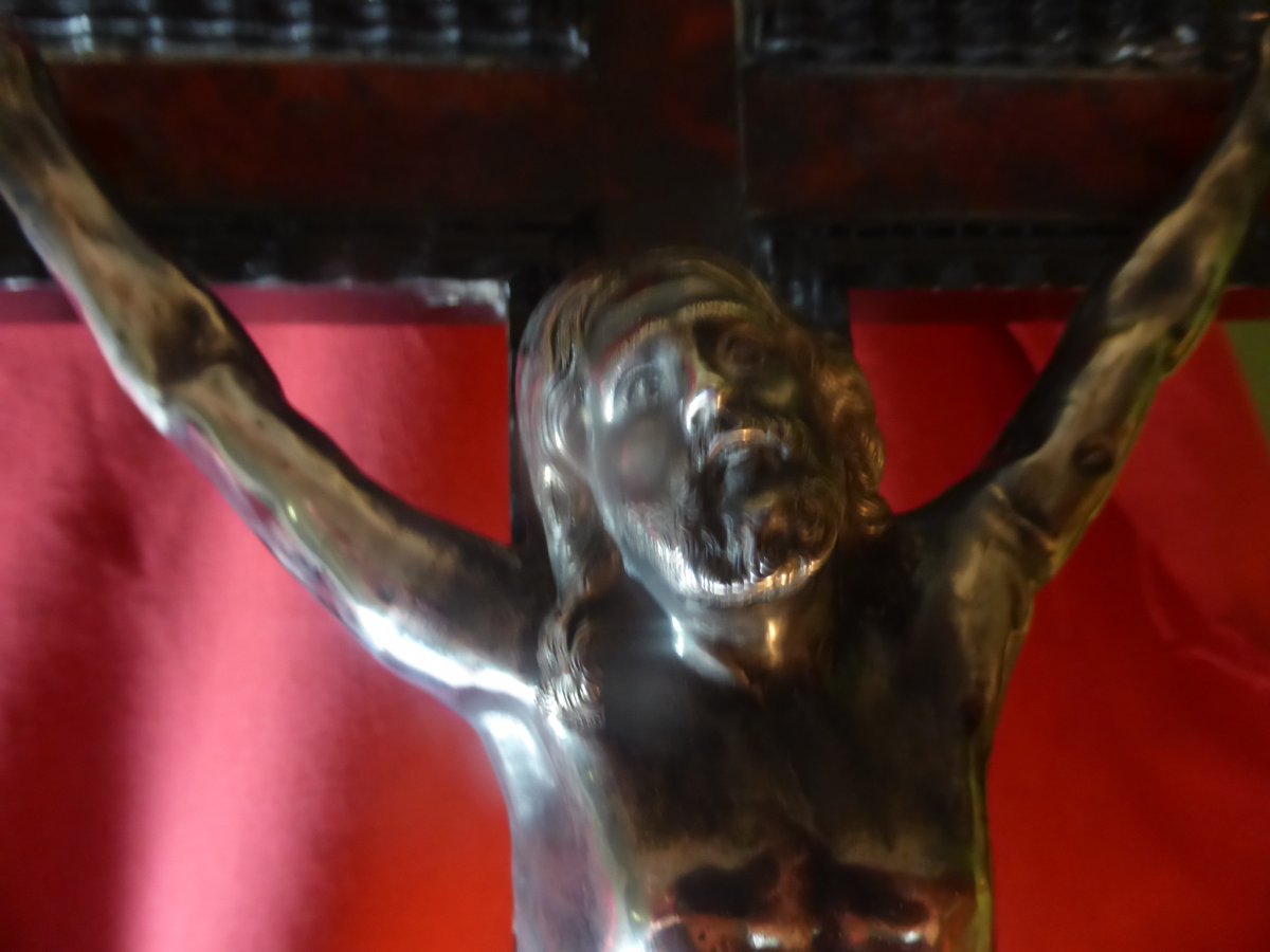Crucifix Ebene Ecaille Et Argent 17 Eme-photo-6
