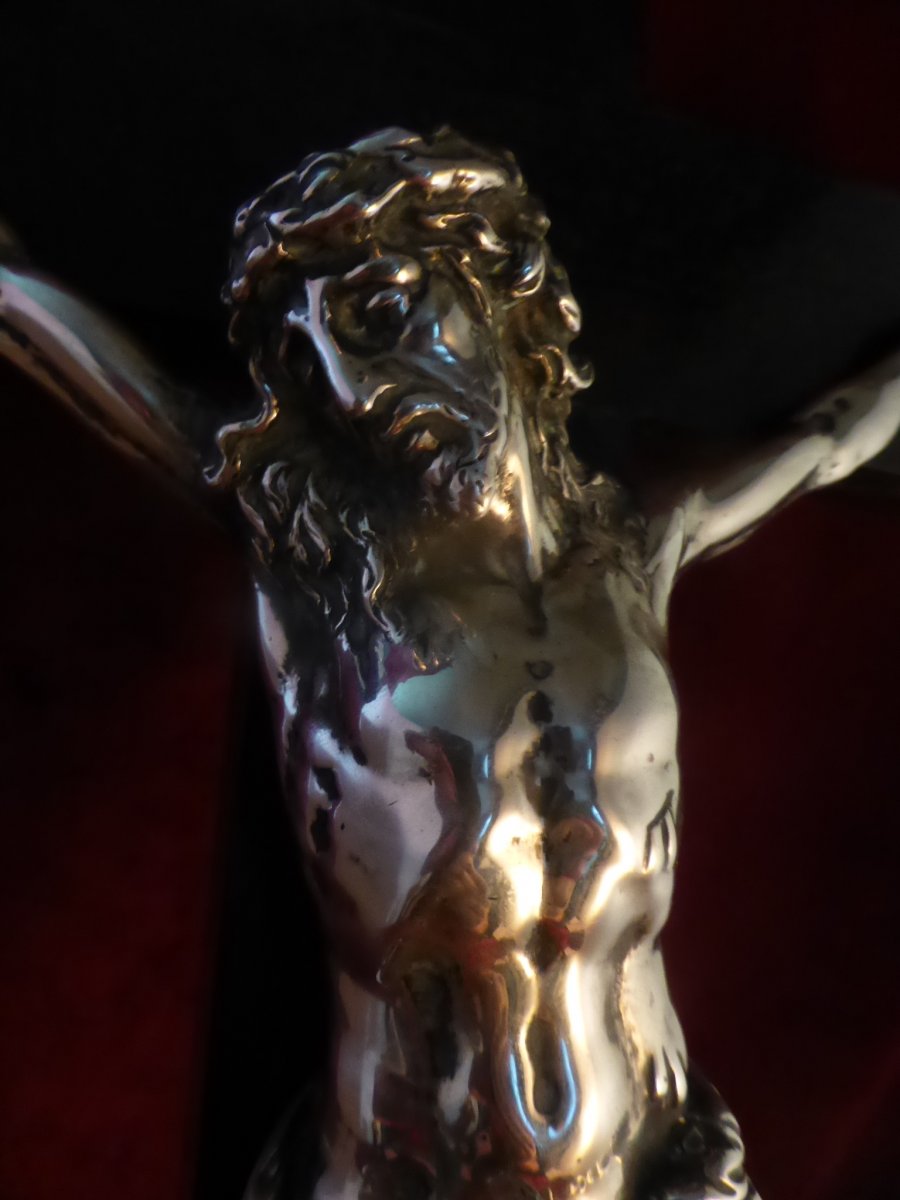 Crucifix En Argent Et Ebene De Macassar-photo-2