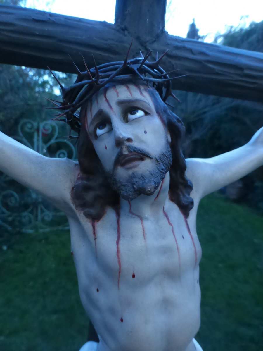 Crucifix  Yeux En Verre-photo-2