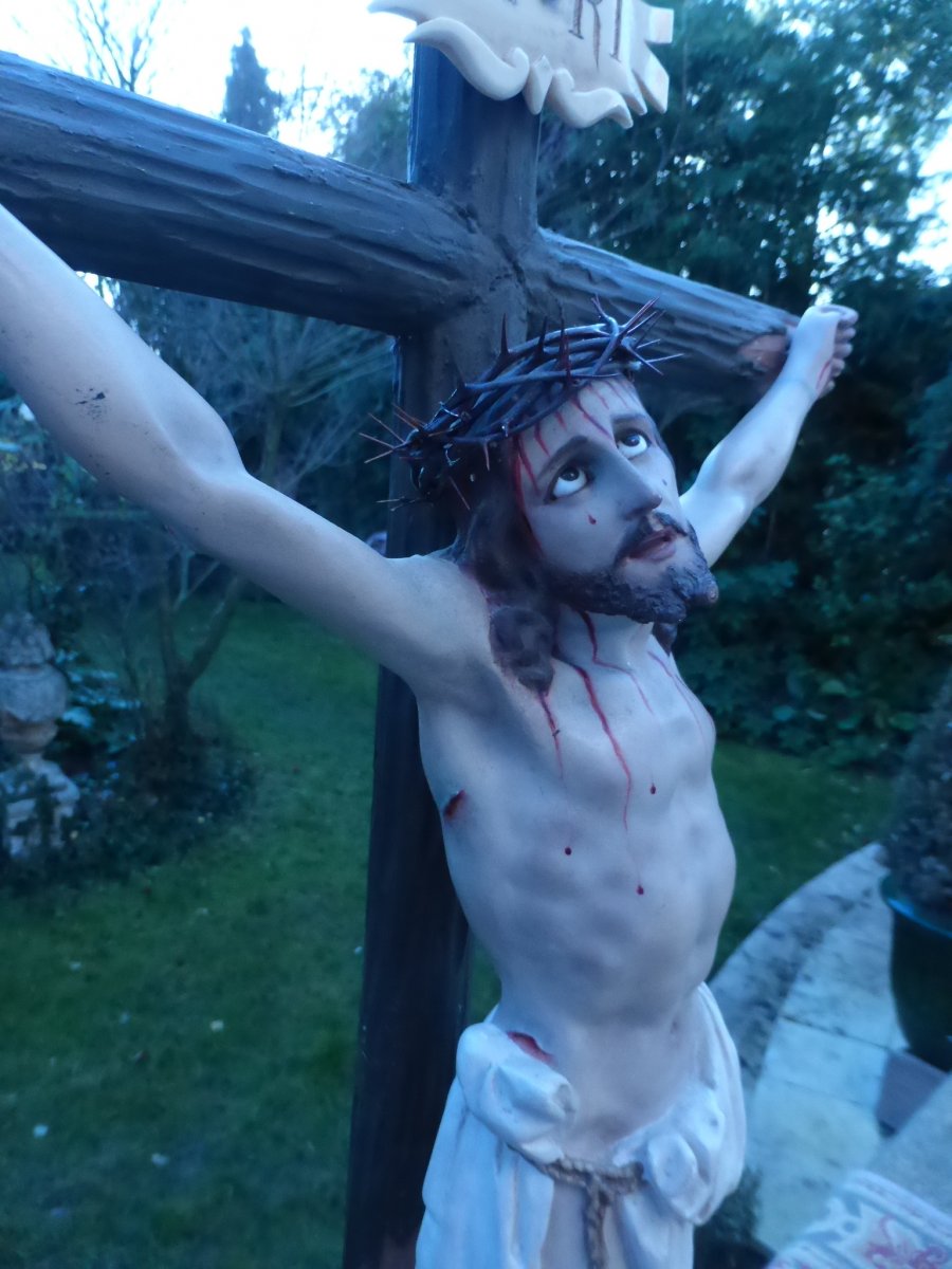 Crucifix  Yeux En Verre-photo-2