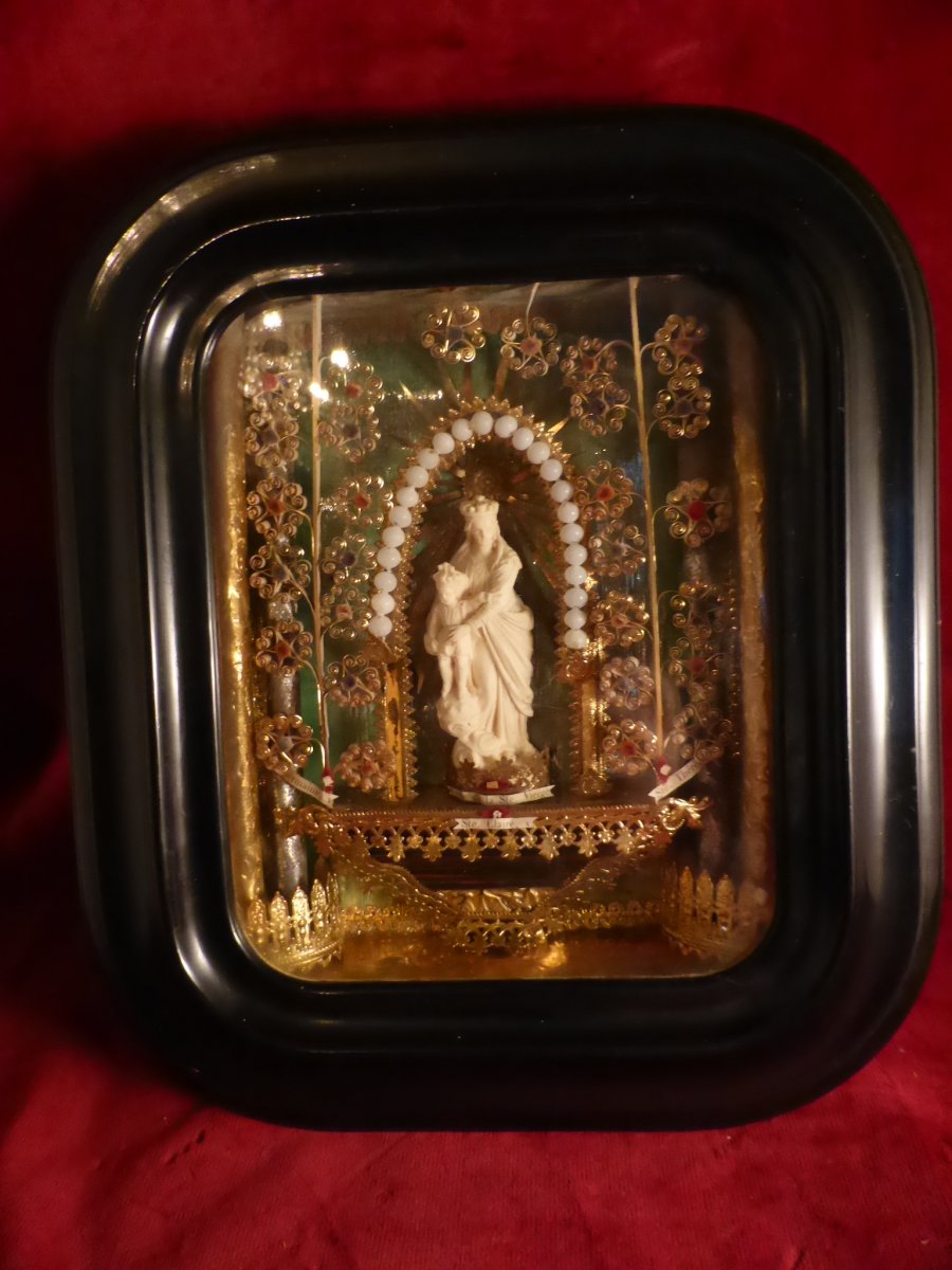 Diorama Reliquary Paperolle Virgin