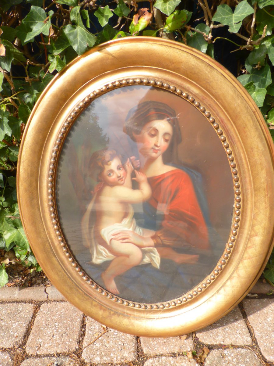 Virgin Al Child Pastel-photo-4