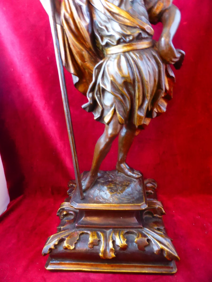 Saint Christopher Wood Statue Spain-photo-2