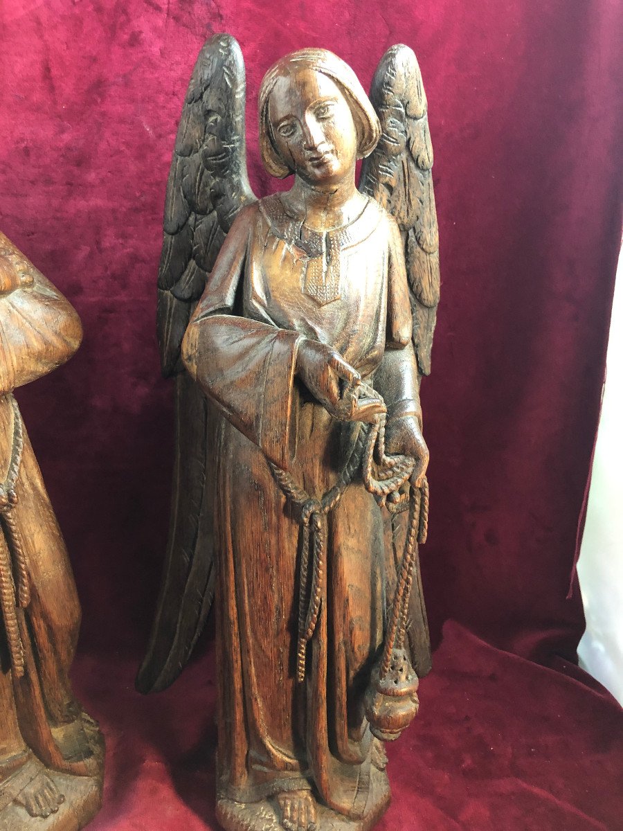 Wooden Angels Pair-photo-2