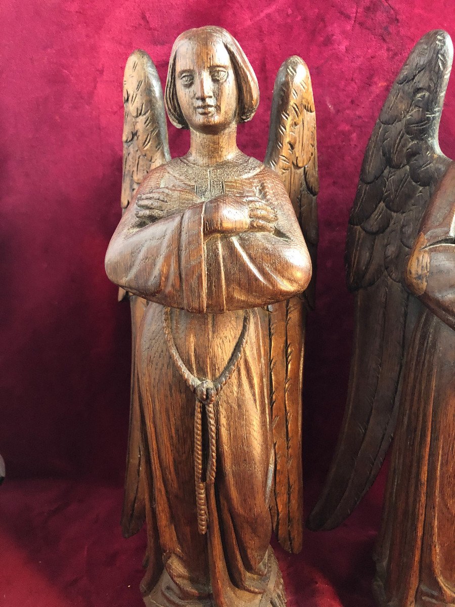 Wooden Angels Pair-photo-3