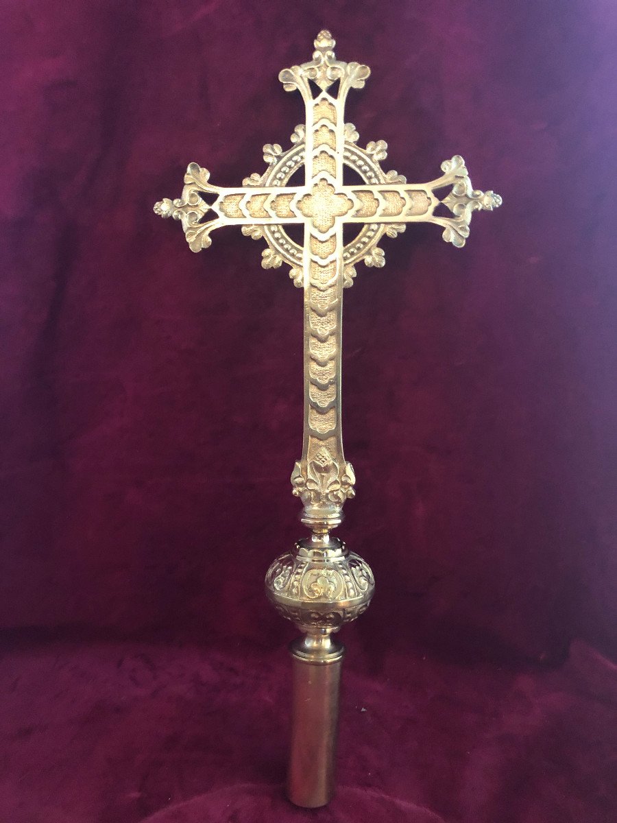 Golden Bronze Procession Cross