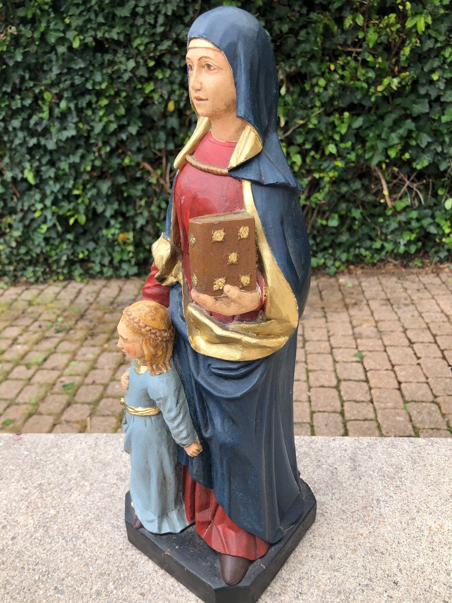 Saint Anne And The Virgin Statuette-photo-3