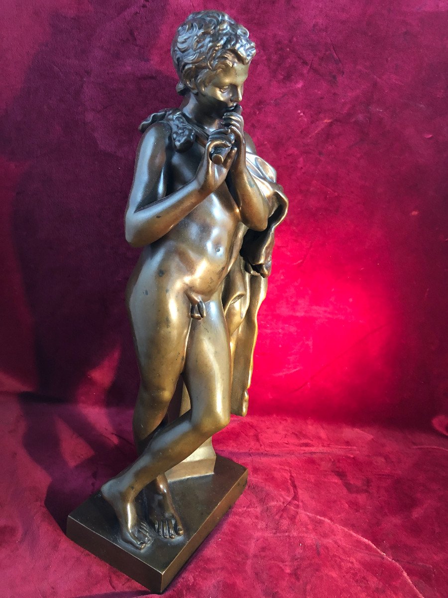 Marsyas Jouant De La Flute Bronze Barbedienne-photo-2