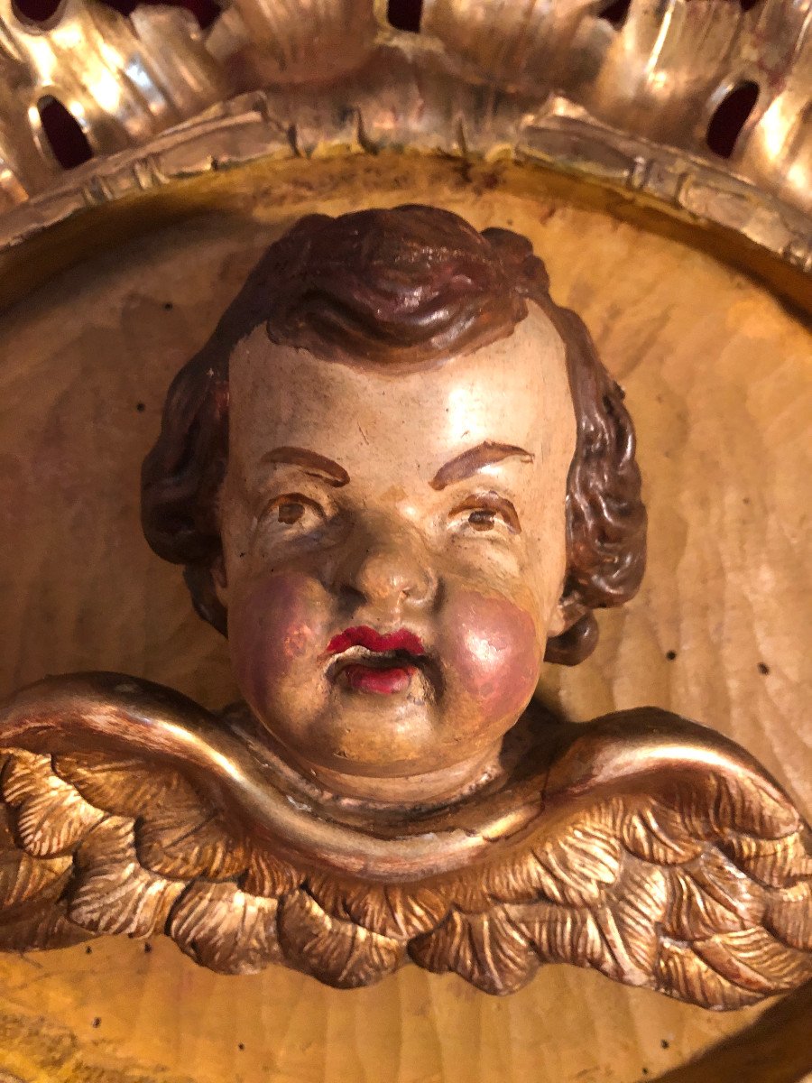 Angelot Dans Bois Dore Louisxv-photo-2