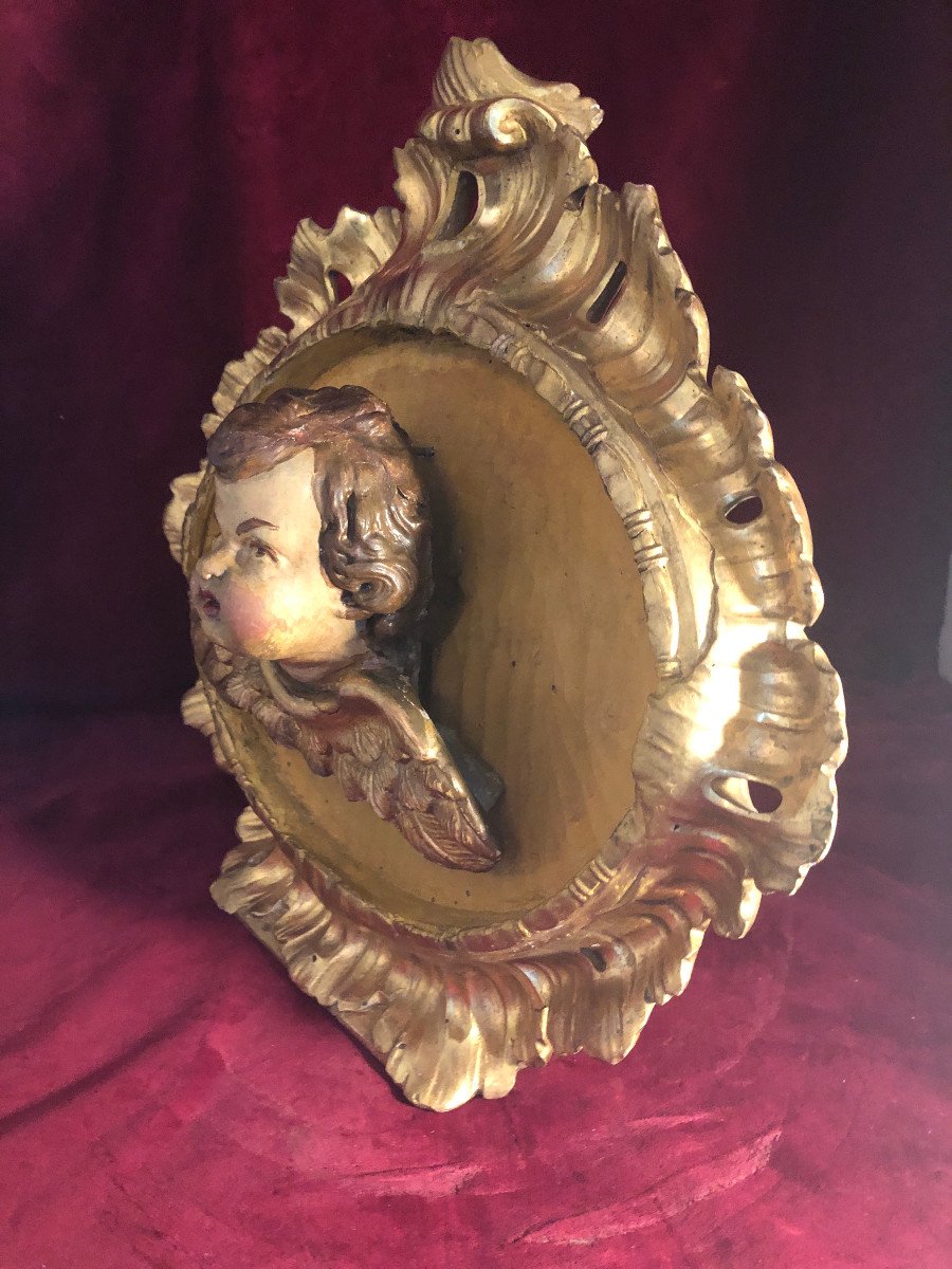 Angelot Dans Bois Dore Louisxv-photo-1