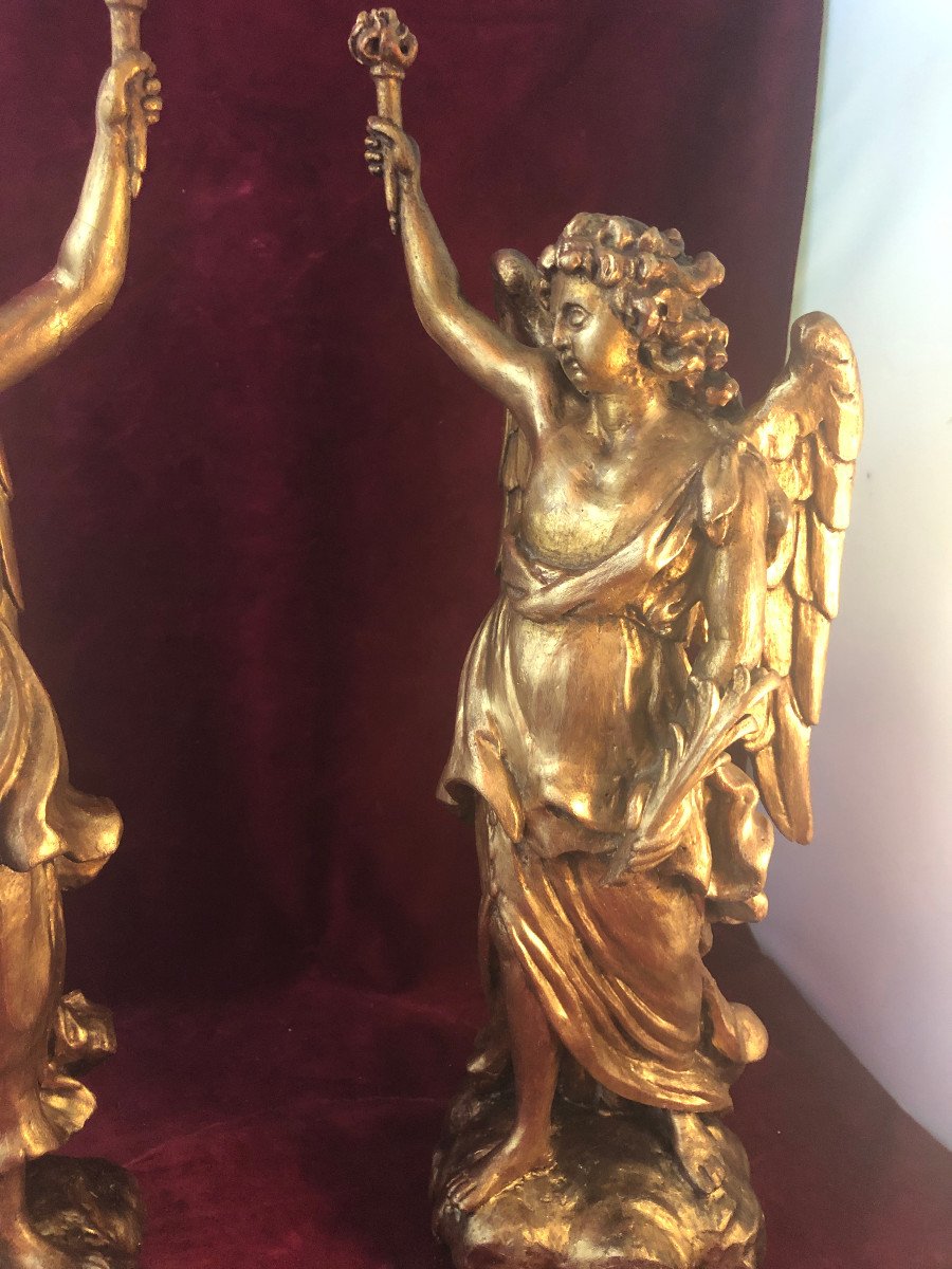 Pair Of Angels In Dore Wood-photo-2
