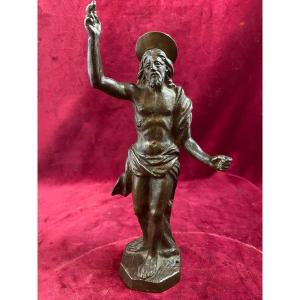 Christ Benissant Bronze 16 Eme Century