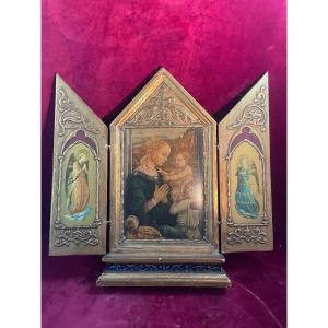 Triptyque Bois Dore Renaissance Italienne