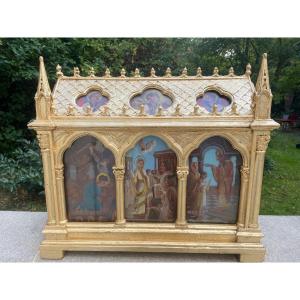 Gothic Chapel Hunting Reliquary Dore Wood