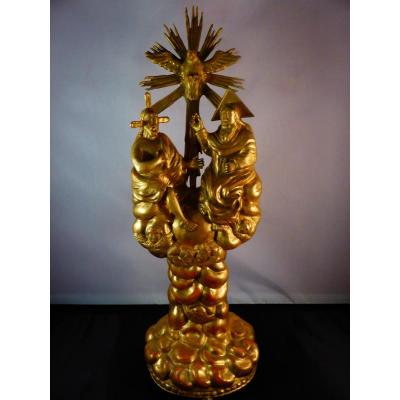 God And Christ Statue Doree Trinite