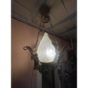 Gilded Bronze Chandelier 
