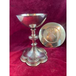 CALICE EN ARGENT  ET SA PATENE
