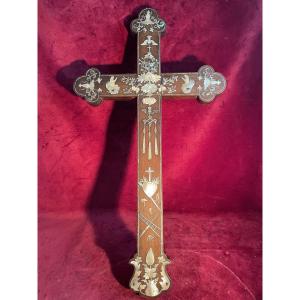 Indochinese Cross In Rosewood And Mother-of-pearl