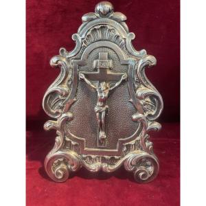 Kiss Of Peace Silvered Bronze Italy 18th Century