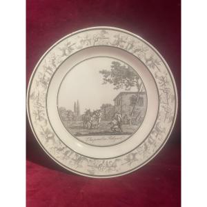 ASSIETTE CREIL ANE PORTANT DES RELIQUES