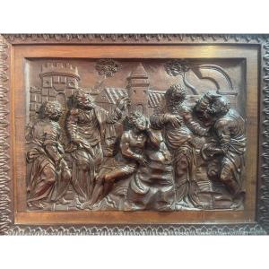 HAUT RELIEF SCULPTURE PHILOSOPHES GREC OU ROMAINS