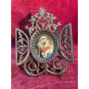 ORATOIRE DE CHEVET VIERGE A LA CHAISE RAPHAEL