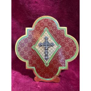 Peace Kiss Silver Cross Enamel