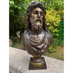 Bronze Bust Of Christ "ecce Homo"