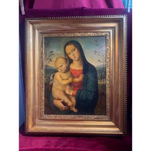 "madonna And Child" By Lebrun, After Spagna, Giovanni Di Pietro