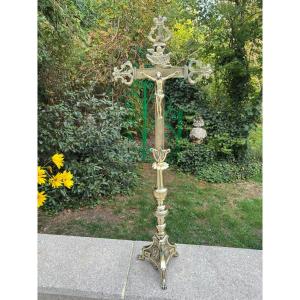 CROIX D AUTEL BRONZE DORE 