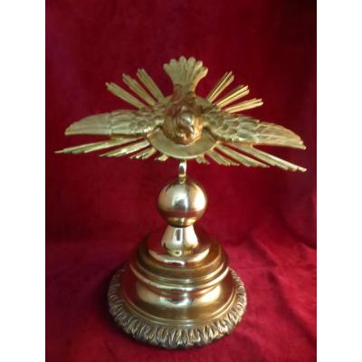 Colombe Eucharistique D Autel Bronze Dore