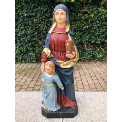 Sainte Anne Et La Vierge Statuette