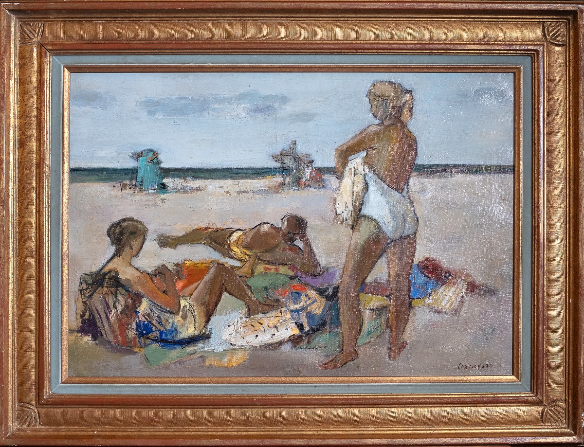 Marcel Cramoysan (1915-2007) - Bathers On The Beach 