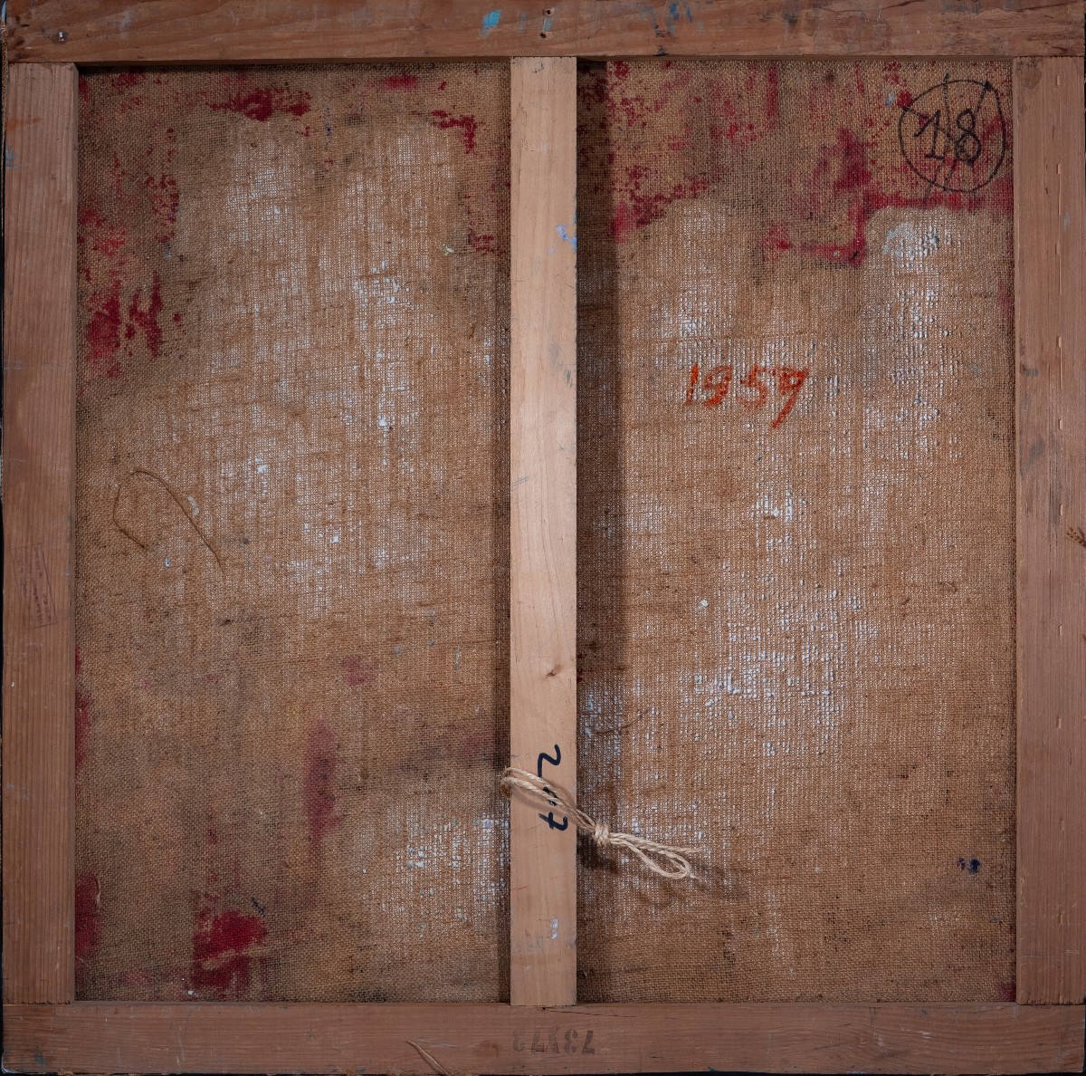 Sabine Hettner (1907-1986)  - Composition rouge -photo-2