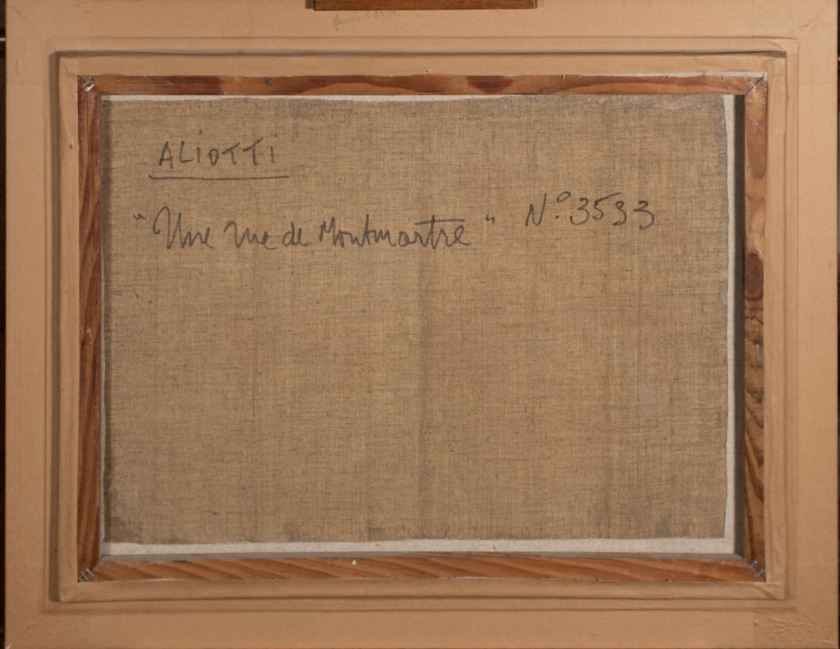 Claude Aliotti ( 1925-1989) - Une Vue de Montmartre -photo-4